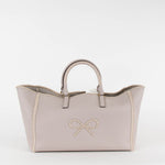 Anya Hindmarch Ebury Light Grey Leather Steam Bow Tote
