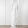 Shaft White High Waisted Wide Trousers