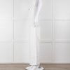 Shaft White High Waisted Wide Trousers