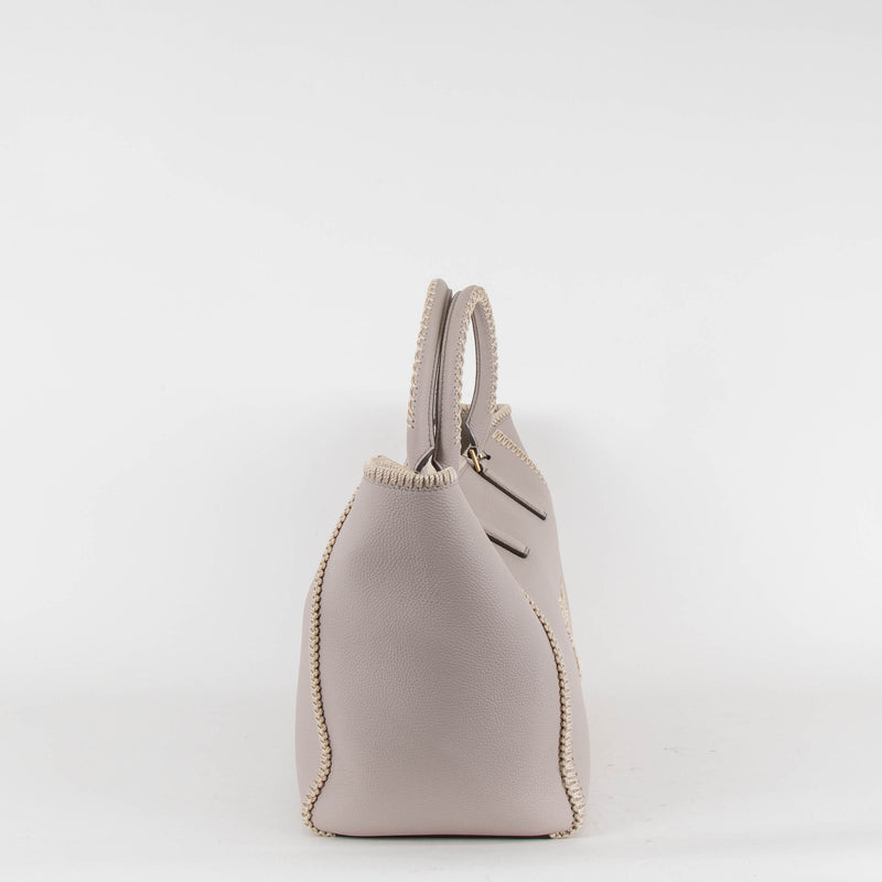Anya Hindmarch Ebury Light Grey Leather Steam Bow Tote