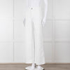 Shaft White High Waisted Wide Trousers