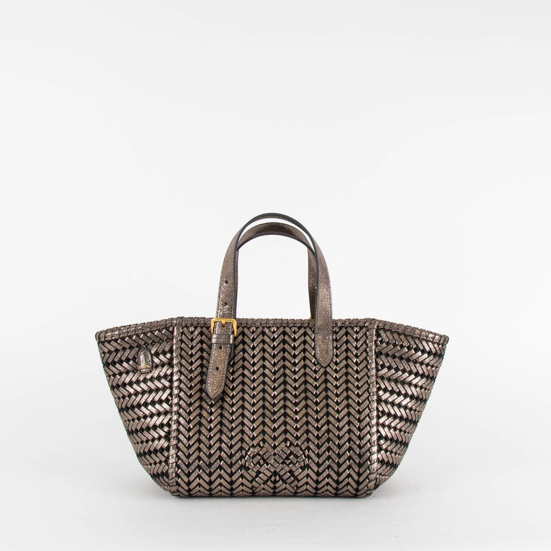 Anya Hinmarch Neeson Pewter Small leather Tote Bag