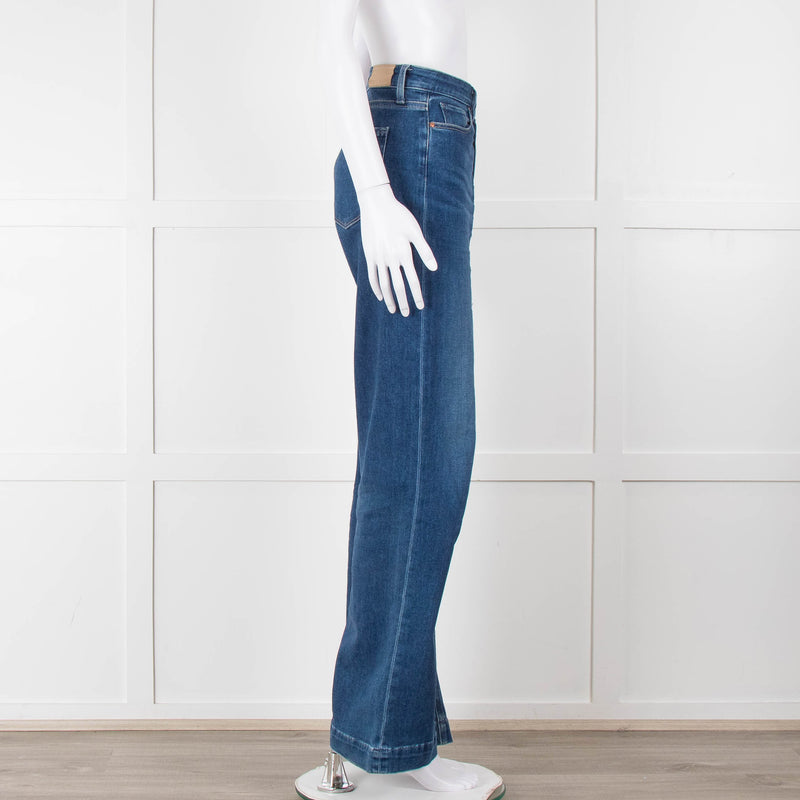 Paige Blue Leenah Wide Leg Jeans