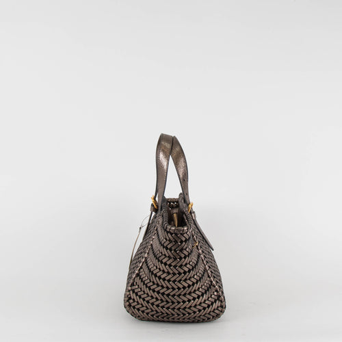 Anya Hinmarch Neeson Pewter Small leather Tote Bag
