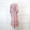 Pink City Prints Maria Dress in Pink Floral Block Print