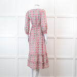 Pink City Prints Maria Dress in Pink Floral Block Print