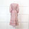 Pink City Prints Maria Dress in Pink Floral Block Print