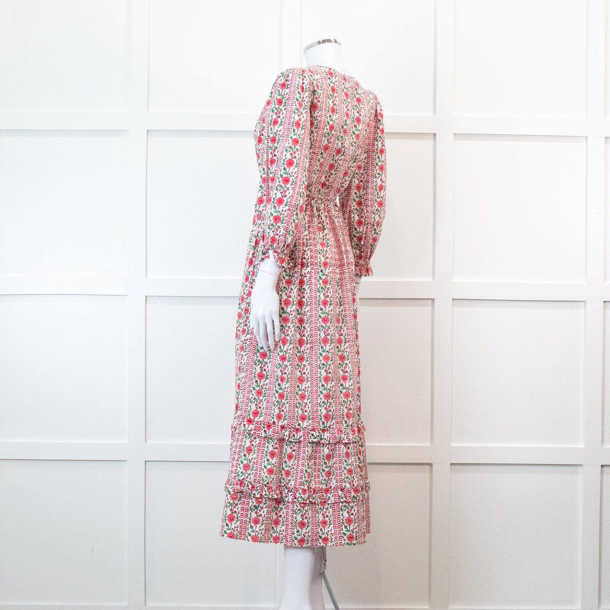 Pink City Prints Maria Dress in Pink Floral Block Print – Phoenix Style
