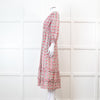 Pink City Prints Maria Dress in Pink Floral Block Print