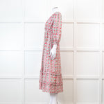 Pink City Prints Maria Dress in Pink Floral Block Print