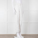 Seven For All Mankind White Straight Leg Jeans