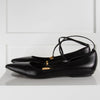 Tom Ford Black Gold Padlock Flat Pumps