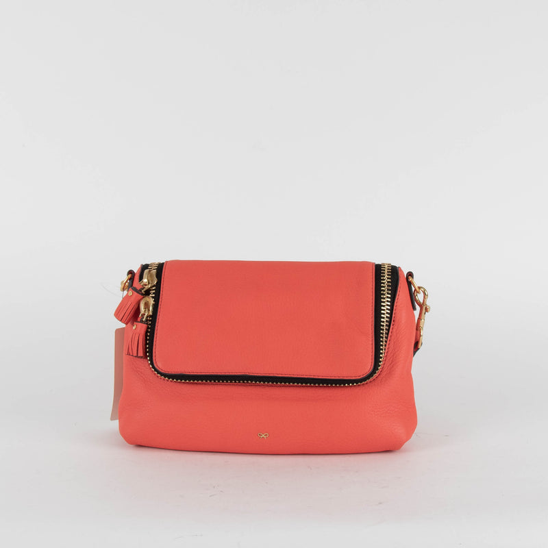 Anya Hindmarch Maxi Zip Vere Red Crossbody Handbag