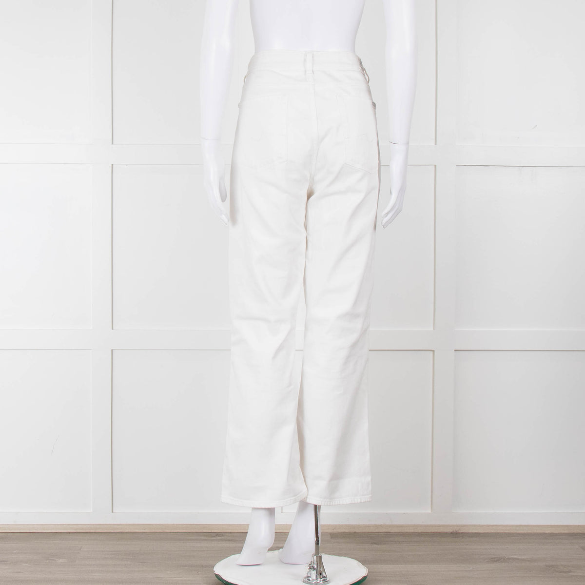 Seven For All Mankind White Straight Leg Jeans