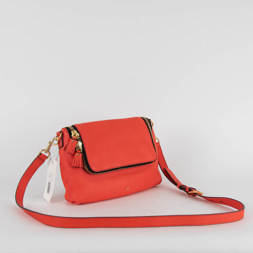 Anya Hindmarch Maxi Zip Vere Red Crossbody Handbag