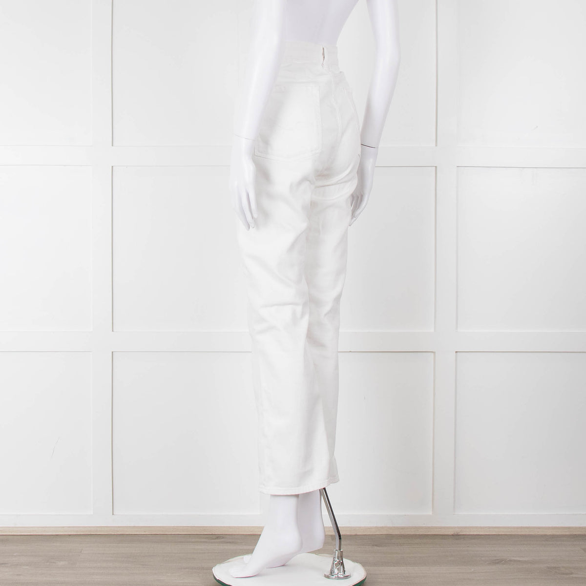 Seven For All Mankind White Straight Leg Jeans