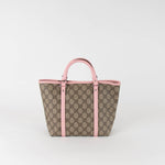 Gucci Beige Pink Children's GG Supreme Tote Bag