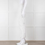 Seven For All Mankind White Straight Leg Jeans
