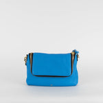 Anya Hindmarch Max Zip Vere Bali Blue Leather Crossbody