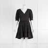 Michael Michael Kors Black Tiered Cotton Short Dress