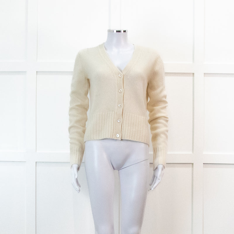 Joseph 100% Cashmere Ivory Cardigan