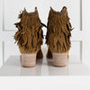 Aquazzura Khaki Fringed Western Short Boots