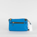 Anya Hindmarch Max Zip Vere Bali Blue Leather Crossbody