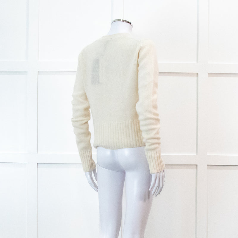 Joseph 100% Cashmere Ivory Cardigan