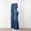 Me + Em Blue Denim Raw Edge Two Tone Jeans