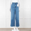 Frame Blue Ribbed Hem Cropped Jeans