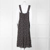 Reformation Black Pale Pink Rose Print Strappy Maxi Dress