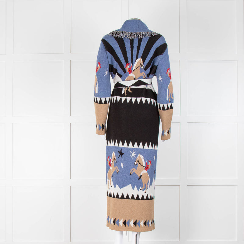 Hayley Menzies Cotton Rodeo Blue Maxi Cardigan