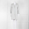 Amina Rubinacci White Grey Striped Linen Coat