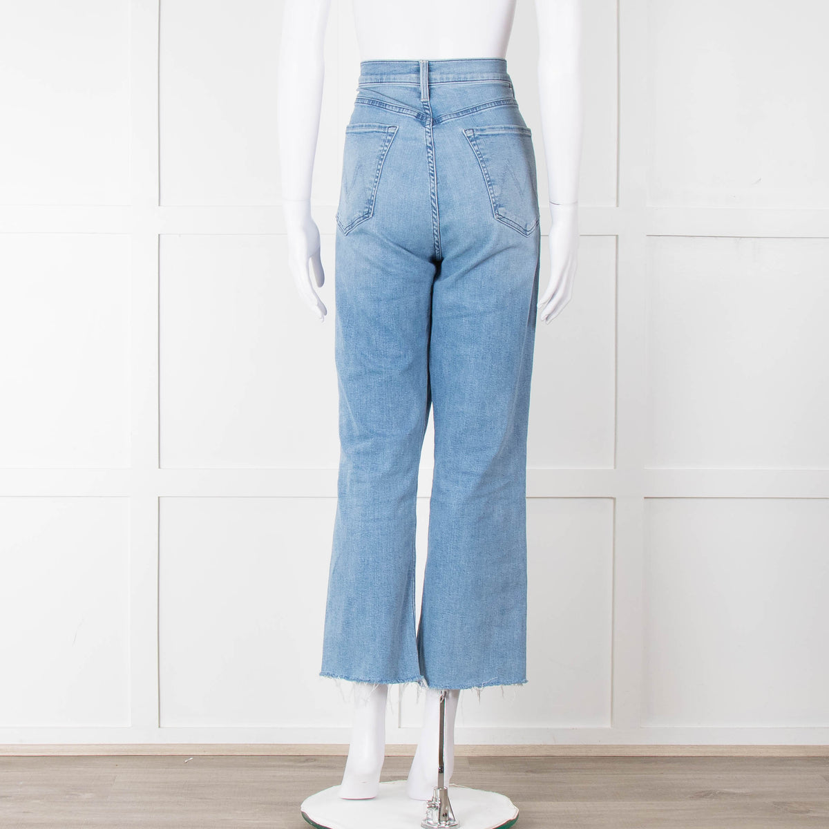 Mother Pale Blue The Tripper Ankle Fray Jeans