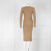 Michael by Michael Kors Gold Rib Knit Dress