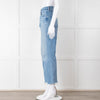 Mother Pale Blue The Tripper Ankle Fray Jeans