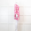 Melissa Odabash Pink Palm Pattern Tie Back Mini Dress
