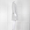 Amina Rubinacci White Grey Striped Linen Coat