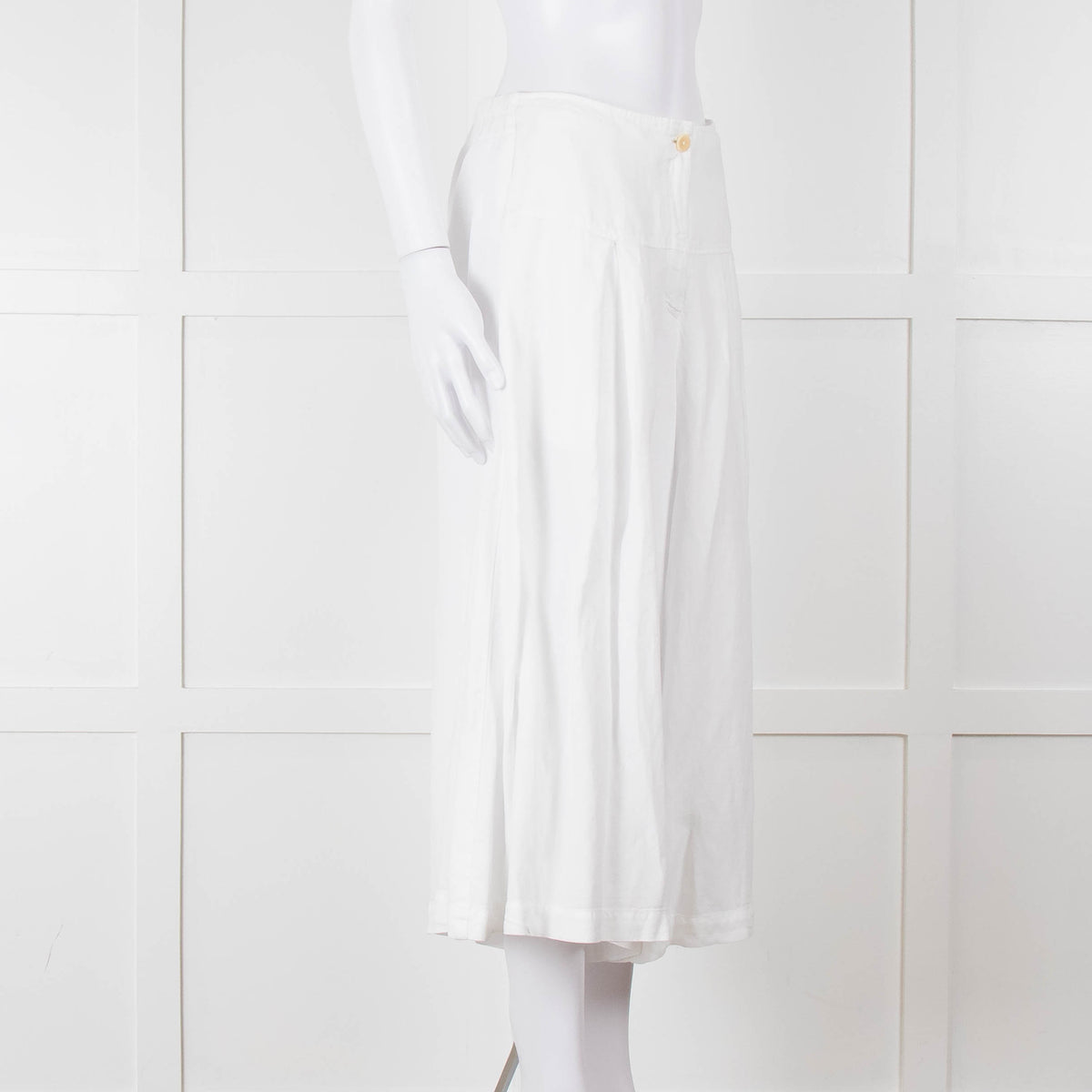 Oska White Linen Blend Culottes