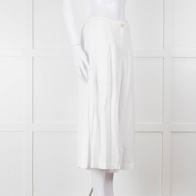 Oska White Linen Blend Culottes