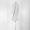 Amina Rubinacci White Grey Striped Linen Coat