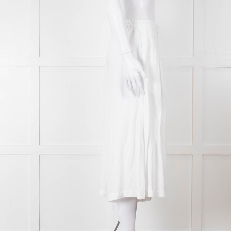 Oska White Linen Blend Culottes