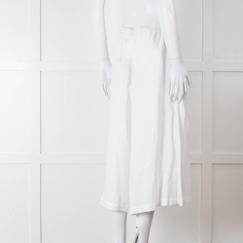 Oska White Linen Blend Culottes