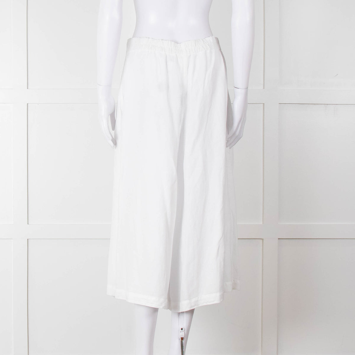 Oska White Linen Blend Culottes