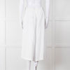 Oska White Linen Blend Culottes