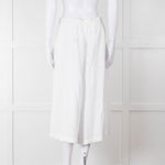 Oska White Linen Blend Culottes