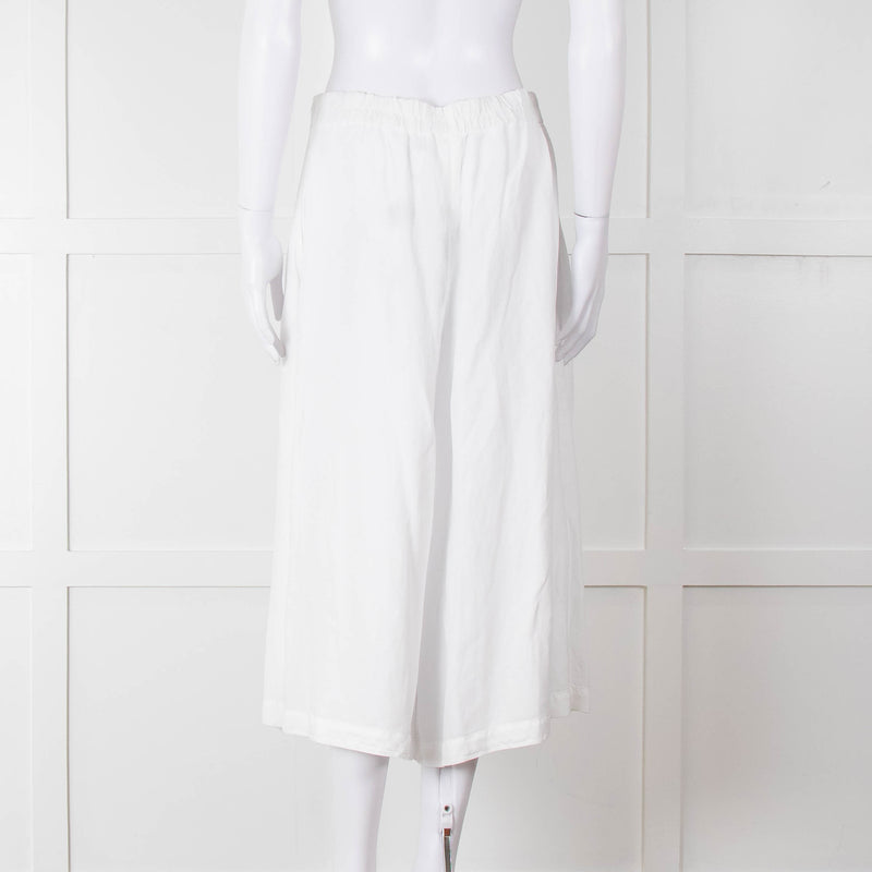 Oska White Linen Blend Culottes