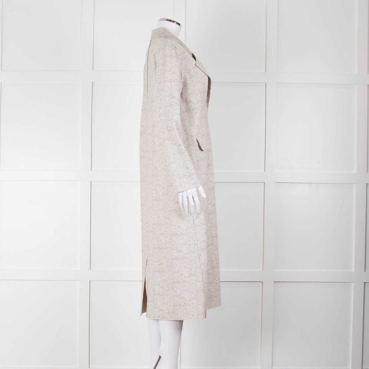Goodmatch Beige Brown Fleck Long Coat