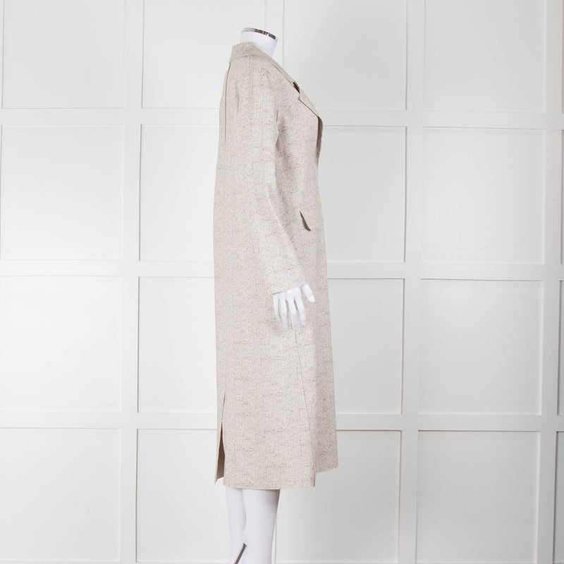 Goodmatch Beige Brown Fleck Long Coat