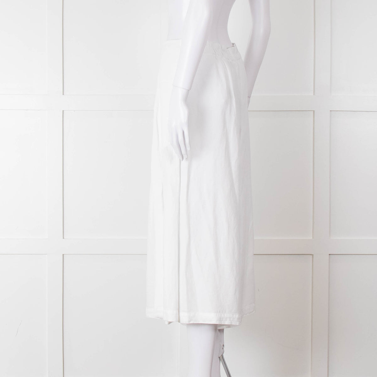 Oska White Linen Blend Culottes